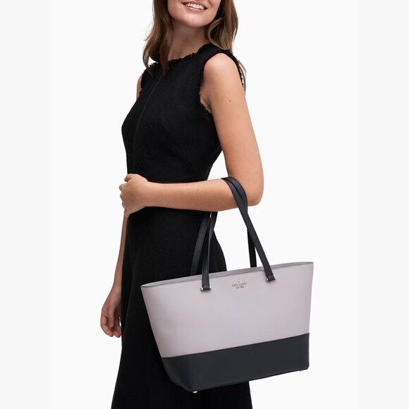 Kate Spade Medium Kristen Top Zip Color Block Tote - Picture 2 of 16